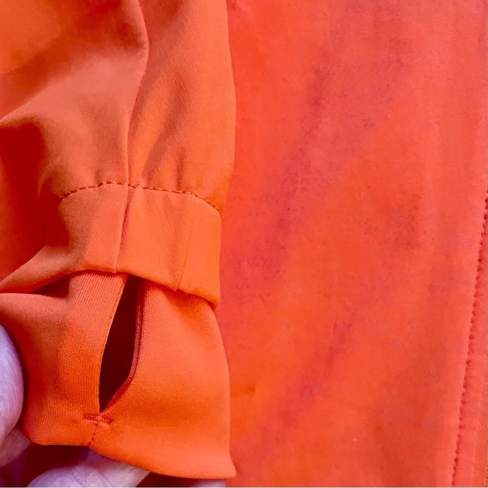 ADIDAS “supernova” lightweight running zip up jacket /orange w/reflective thread